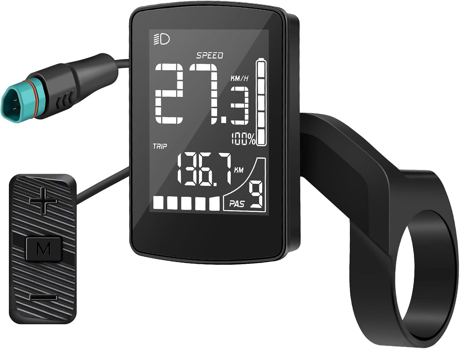 BAFANG DZ47 Display and its wired remote control unit.