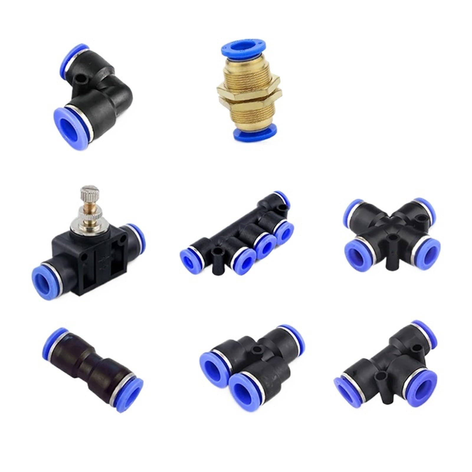 5 piezas de accesorios neumáticos, conector rápido, conectores de tubo de aire, plástico PU PY, 4 mm, 6 mm, 8 mm, 10 mm, 12 mm, accesorio de manguera de aire(SA(5PCS),10mm)
