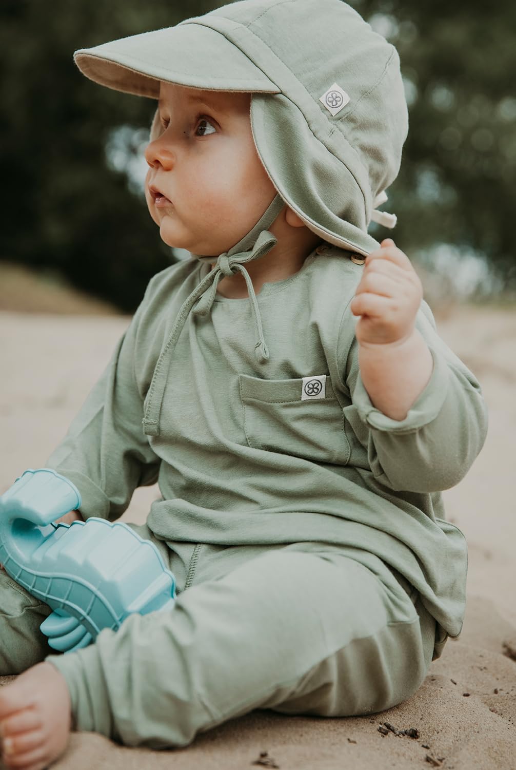 Cloby Langarm-Shirt T-Shirt Long Sleeve mit UV-Schutz (UPF 50+) Baby (Gr. 6-12 Monate) - Olive