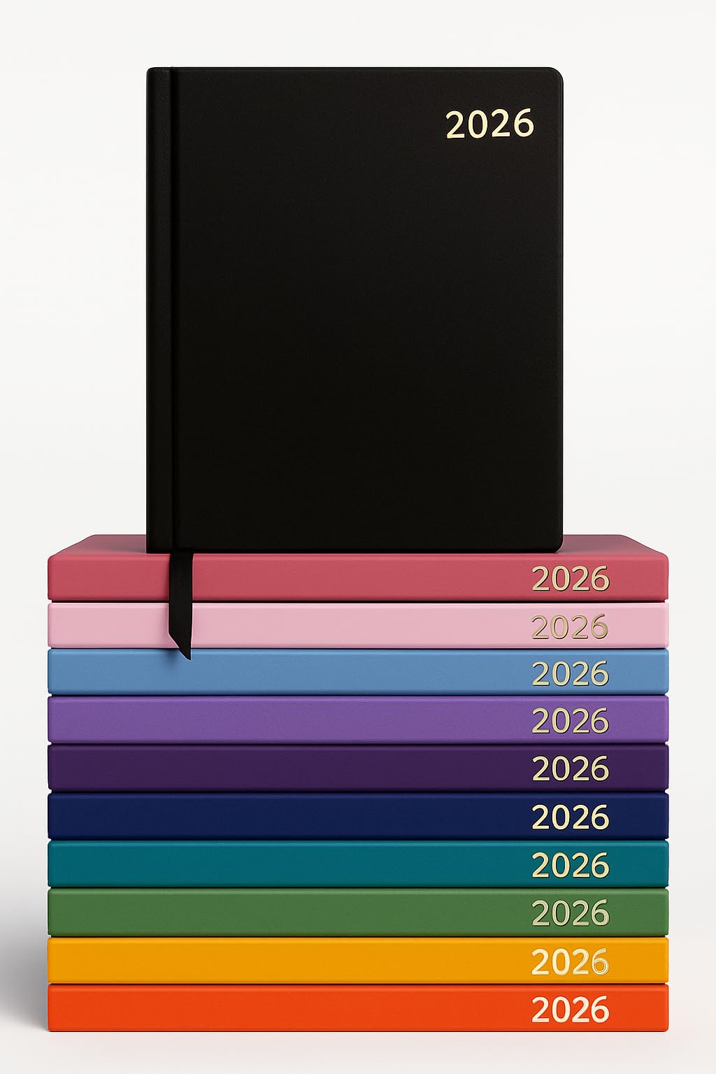 Top Sale 2026 A5 Week to View Diary – Hard Cover Black with Ribbon Marker | Professional Weekly Planner with 2026–2027 Calendars | Office, Business, School & Personal Goal Planning