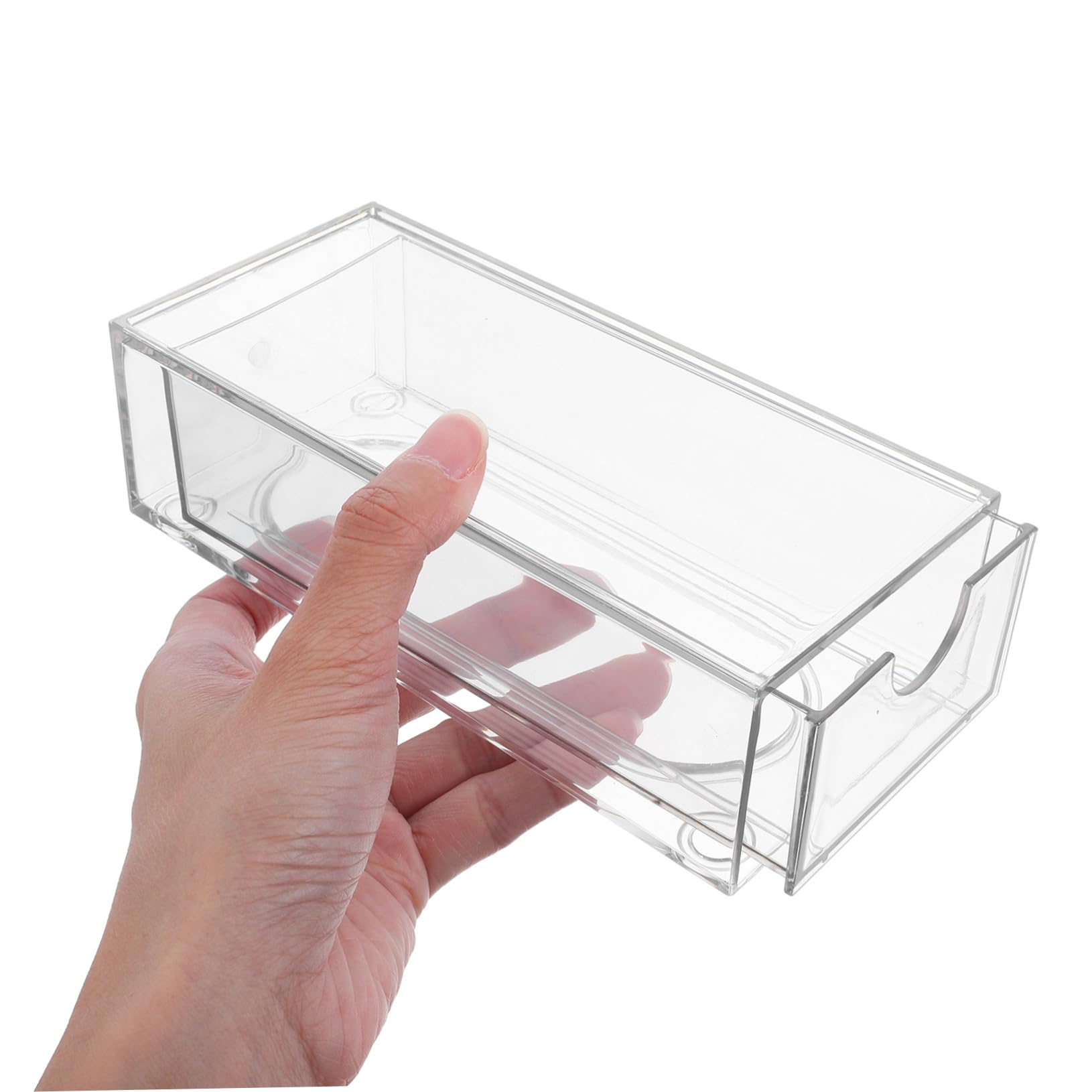 HOMSFOU Organizer per Accessori per Chioma 4 Scomparti in Plastica, Contenitore Bagno Portaoggetti Resistente e Impilabile, per Scrivania e Armadio Ampio Spazio