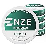 NZE Caffeine Nootropic Pouches (Wintergreen) - Energy Pouches with 50mg Caffeine, Alpha GPC, L-Tyrosine & L-Theanine with No Sugar or Artificial Sweeteners - 15 Pouches Per Can - 5 Pack