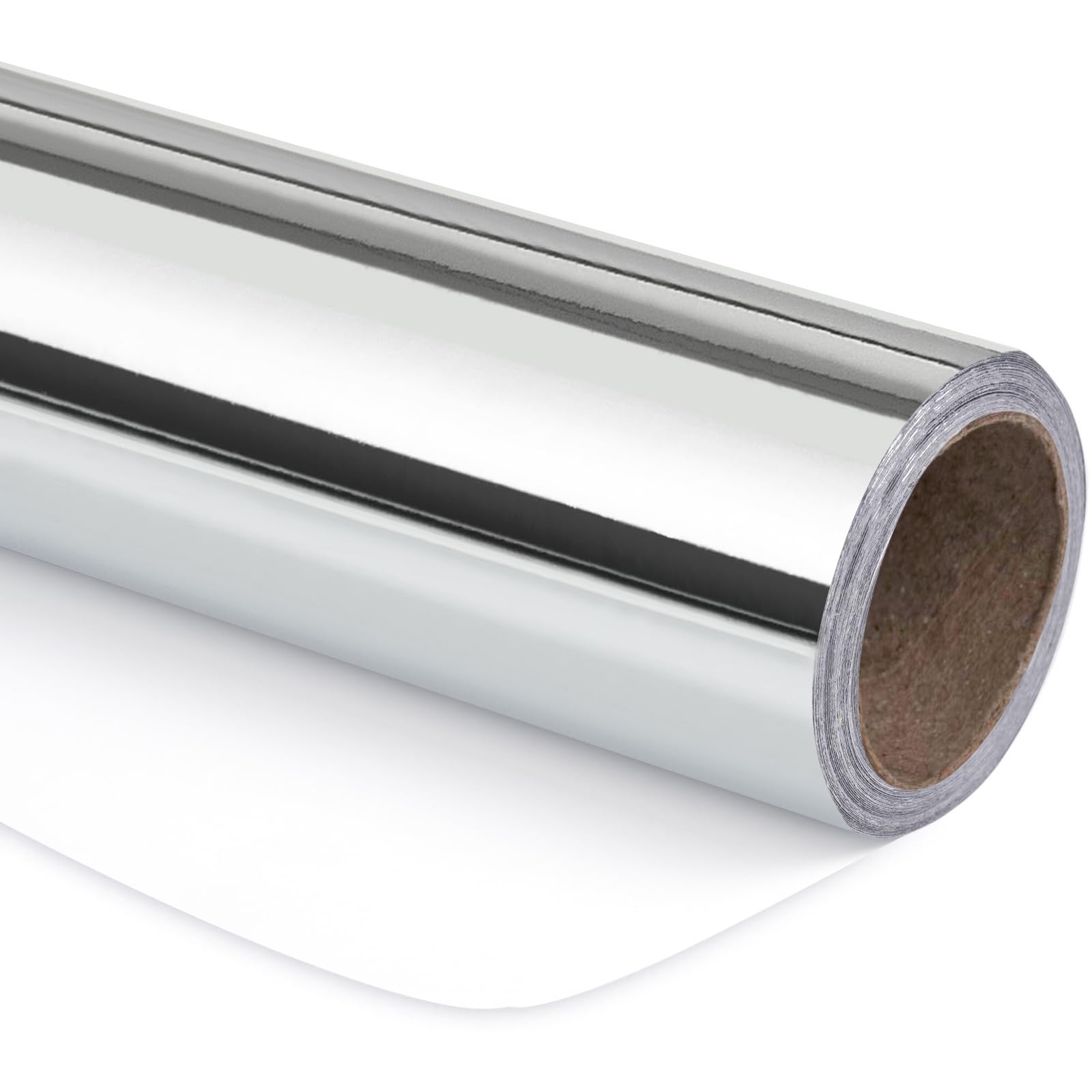 RUSPEPA Silver Metallic Wrapping Paper - Solid Color Paper Perfect for Wedding, Birthday, Christmas, Baby Shower - 17 Inches X 32.8 Feet