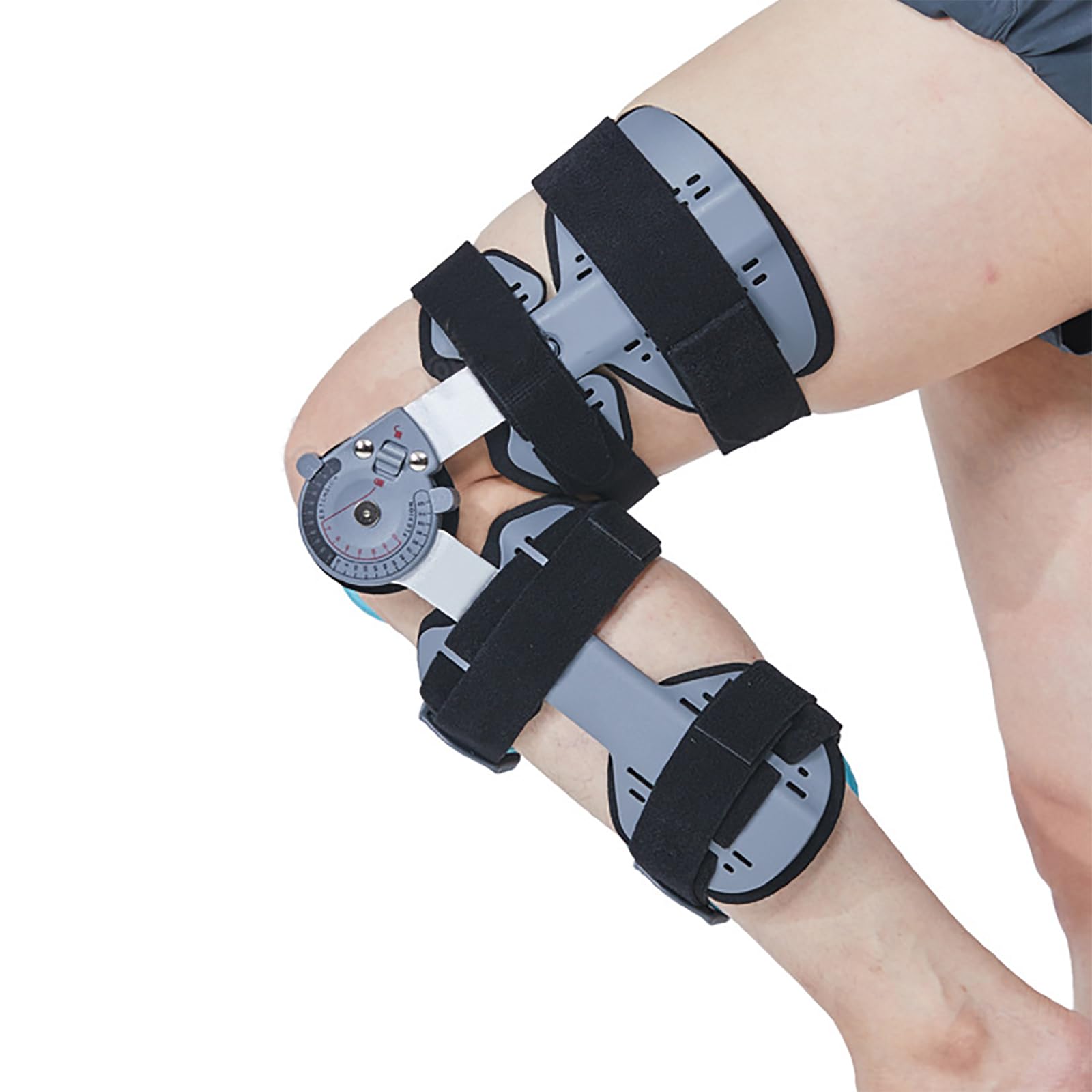 Rodillera Postoperatoria, Rodillera con Bisagras para Rango De Movimiento, Inmovilizador De Rodilla Ajustable, Soporte Ortopédico De Rodilla para Desgarro De Menisco, Artritis