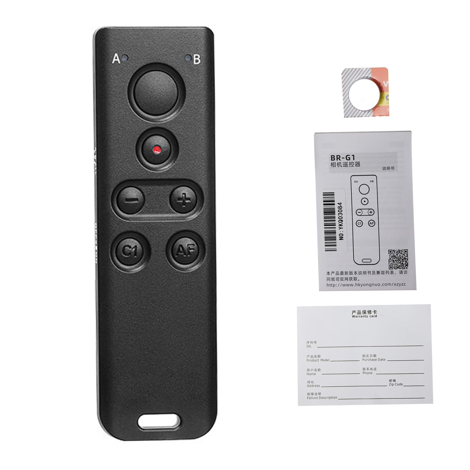 Sxhlseller Telecomando Wireless per Fotocamera, Controllo Doppia Fotocamera con Pulsanti di Scatto Video e Messa a Fuoco Zoom, Connessione BT con Portata di 10 M, per Fotocamere DSLR