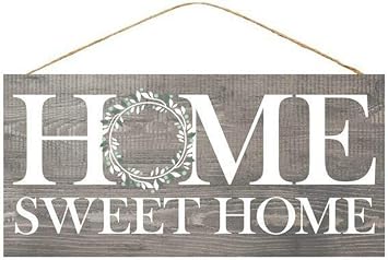 Craig Bachman 12.5"L x 6"H Home Sweet Home MDF Sign, Decorative Wall Art for Family Living Spaces and Wreaths, AP8310