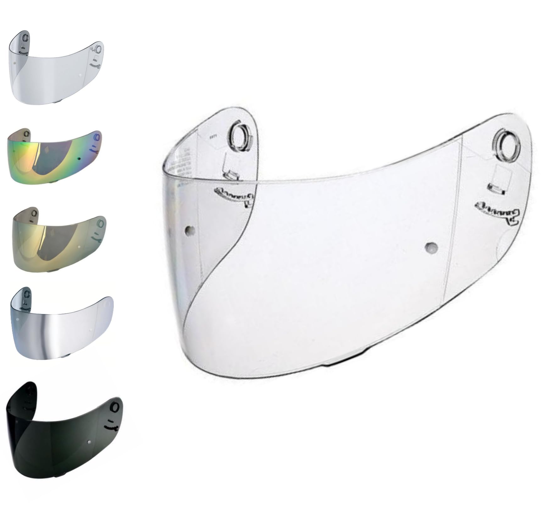 Visiera compatibile Shoei Cx1v Xr1000 - Multitec - Raid 2 - X Spirit 1 pinlock ready (Trasparente)