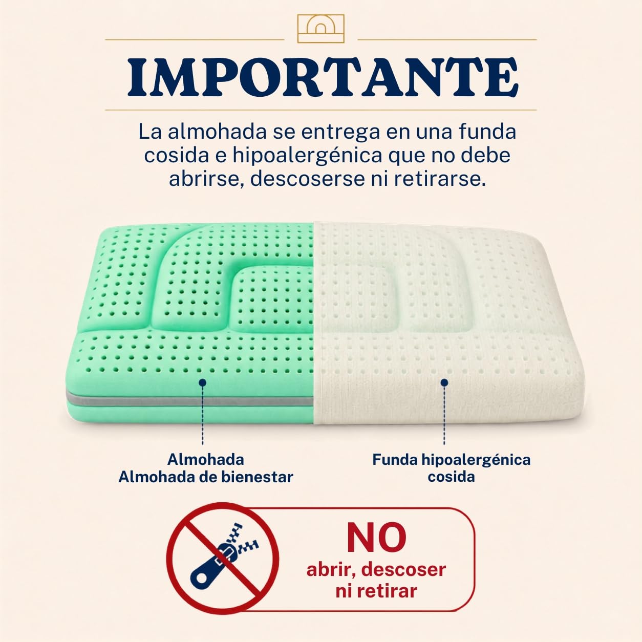 Almohada Cervical Aloe Vera – Cojín Ortopédico de Espuma Viscoelástica con Doble Altura – Alivio del Dolor de Cuello – Transpirable, Antiacaros, Hipoalergénico, Refrescante (Baja - 12 Cm)