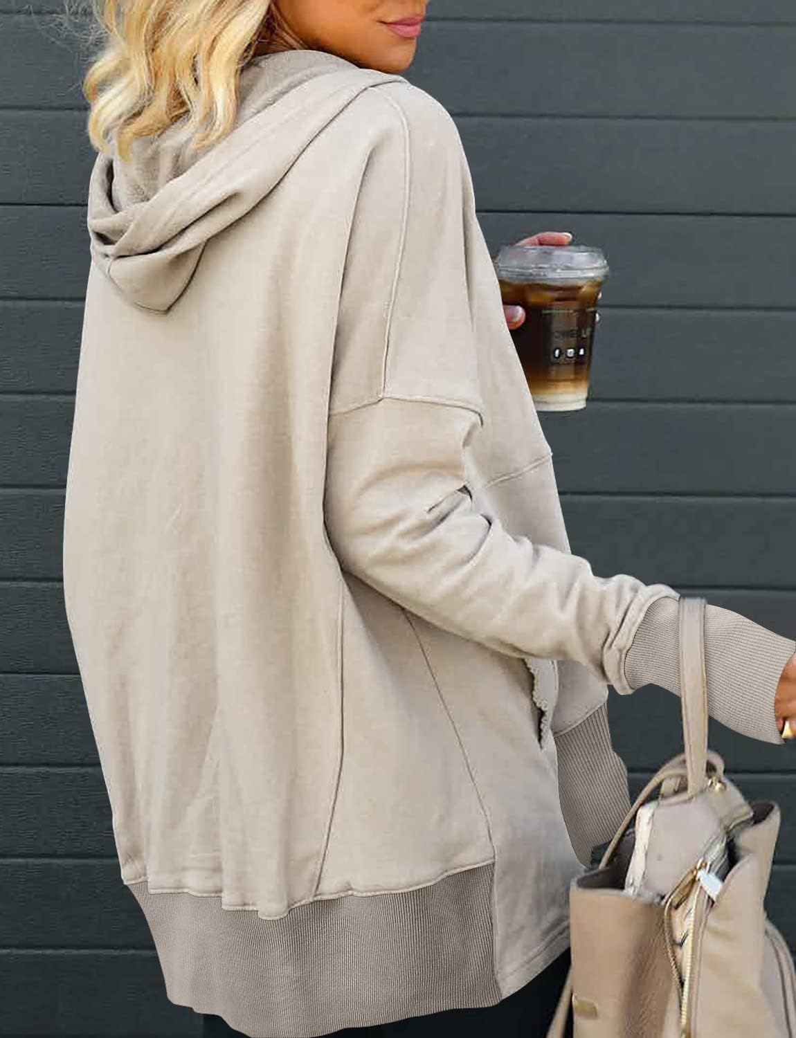 onlypuff Oversized Pulllover Hoodies for Women Fall Fashion Sweatshirts Teen Girls Hooded Tunic Tops - Image 5