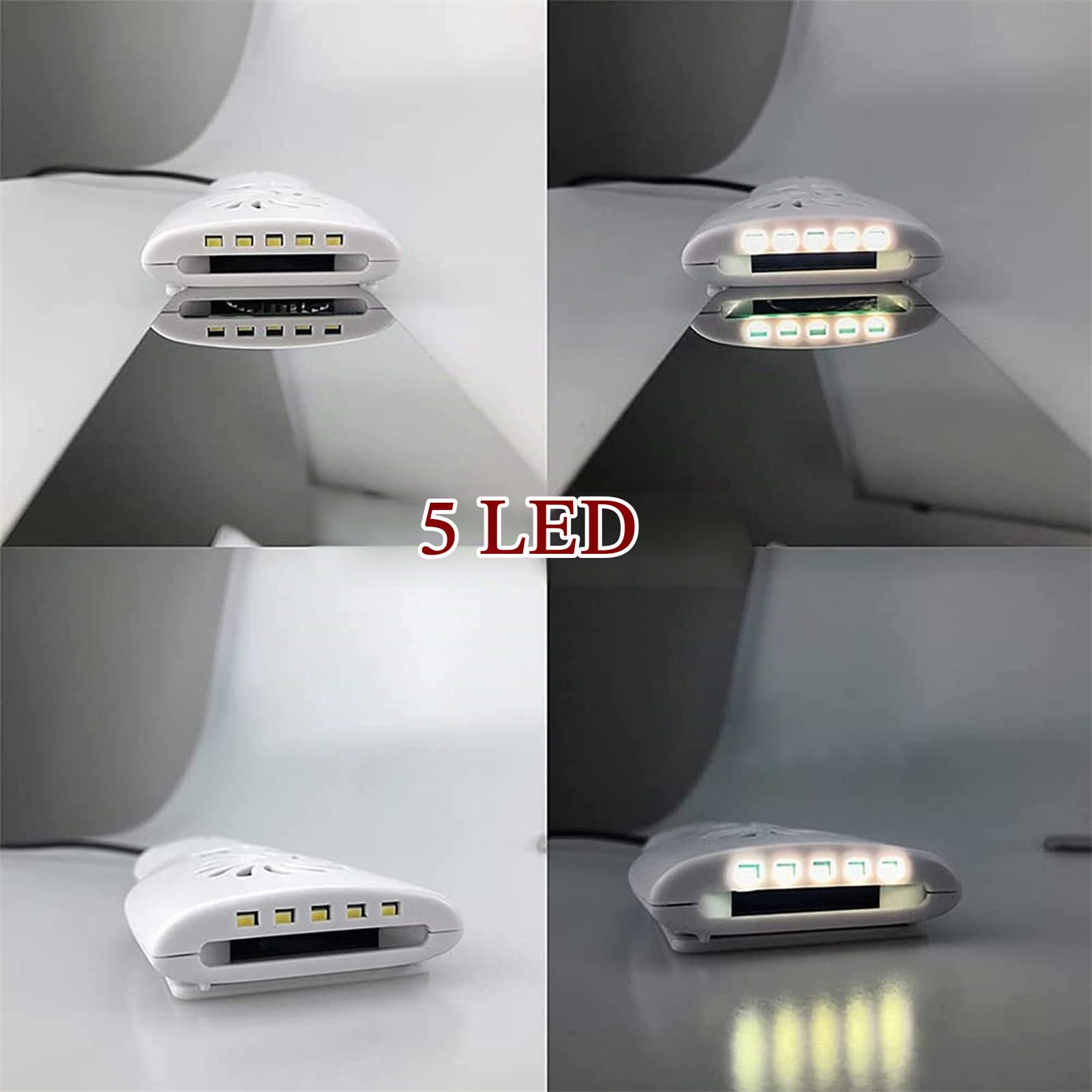 Miroirs dentaires antibuée, miroirs Intra-oraux avec poignée, Kits de Soins dentaires, Miroir orthodontique à LED Réflecteur Double Face
