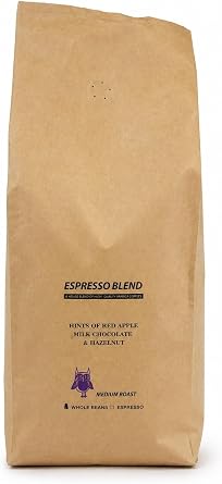 COFFEEJI House Blend Whole Bean Coffee, Medium Roast, Creamy Chocolate with Sweet Finish, 1kg Espresso Blend