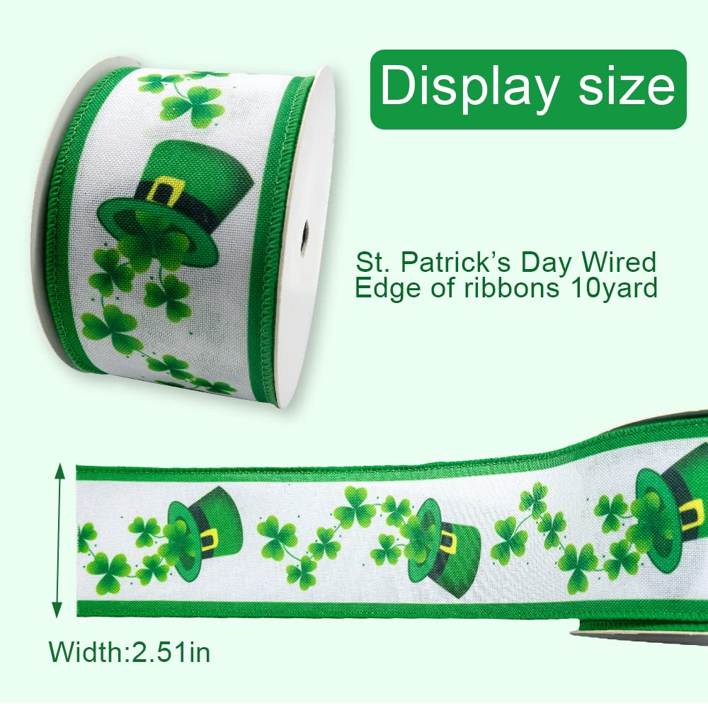 St Patricks Yard Decorations St Patrick's Day Ribbon - 2.5x10 Yards ...