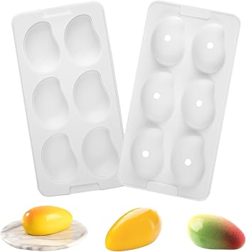 6 Holes Mango Silicone Mould for Baking Fondant Mould