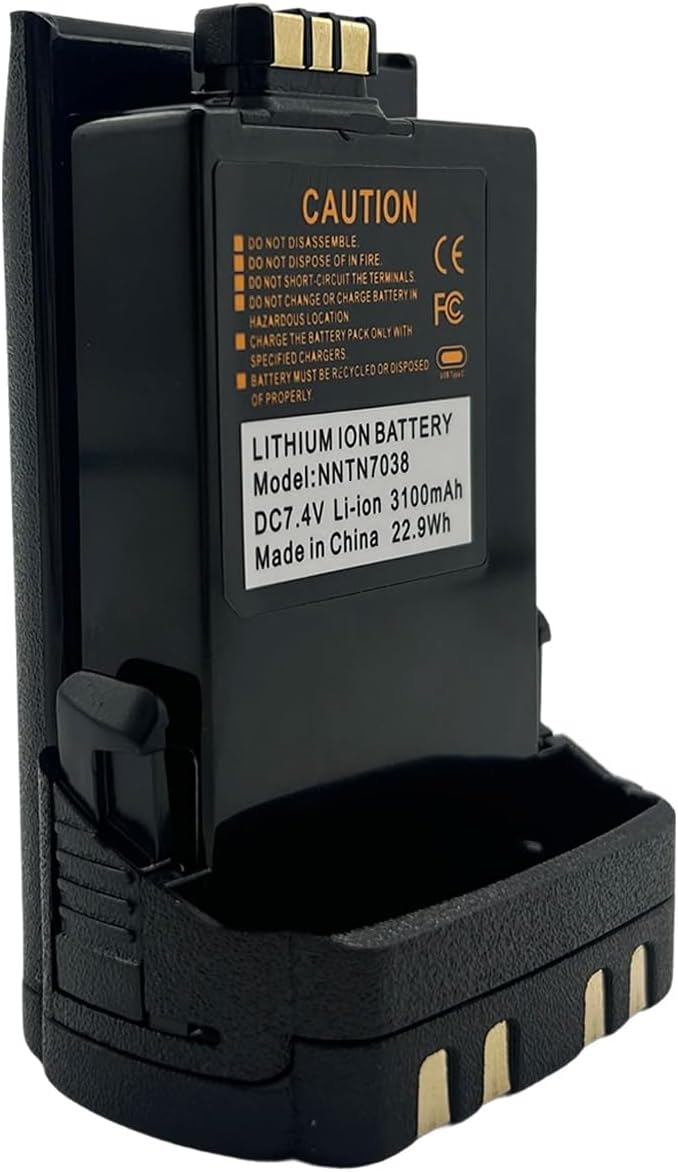 NNTN7038 NNTN7038A 3100mAh Li-ion Battery with Type-C USB Port Compatible with Radio AXP6000 APX7000 APX8000 APX8000XE APX7000XE APX6000XE SRX2200 NNTN8930 NNTN4486A