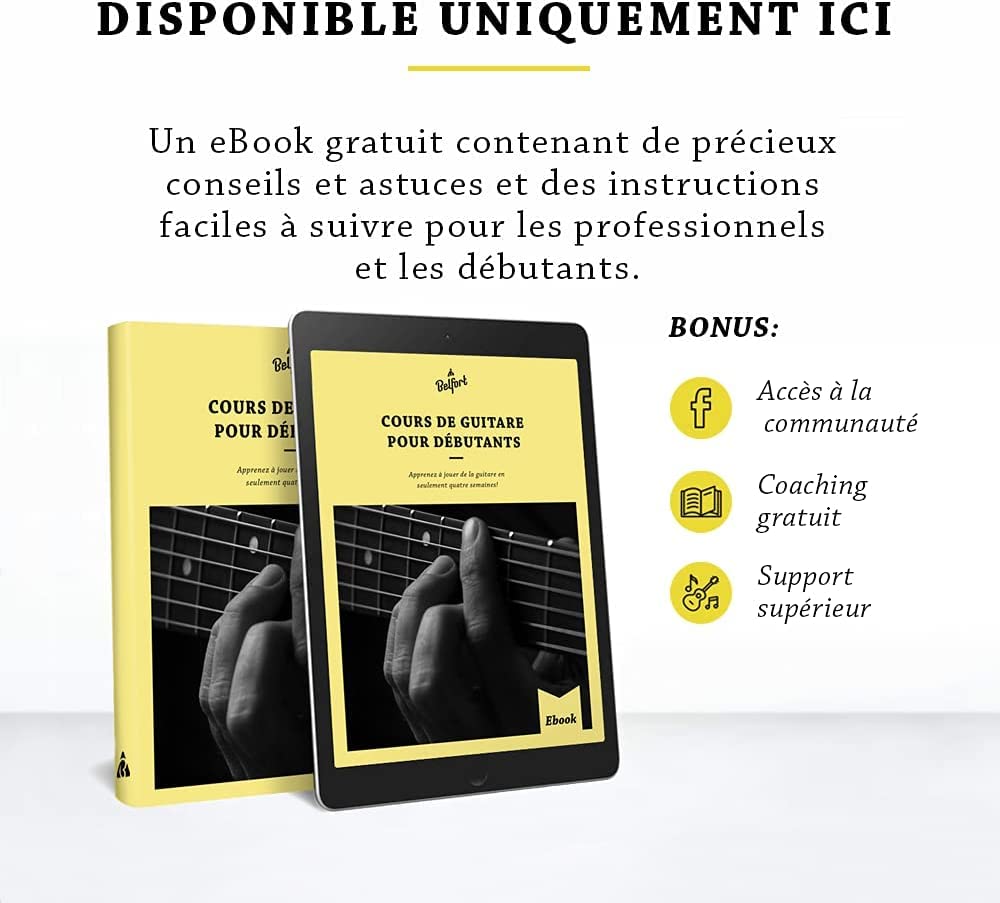 20x Médiator pour Guitare Acoustique & Electrique + Boite Élégante + eBook (Mediator Guitare Électrique) 4 tailles (0,46mm - 1.20mm) Accessoires Electrique, Basse, Ukulele (Guitar Pick)