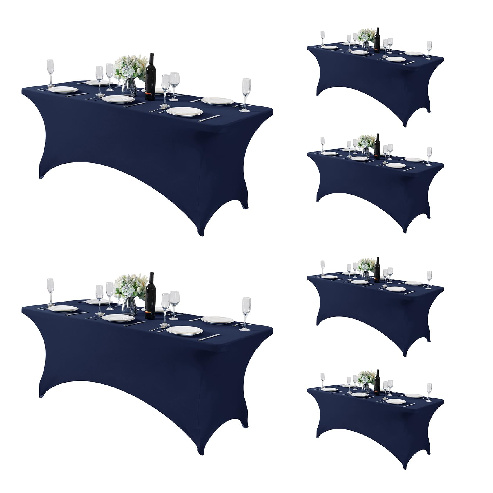 Nappe De Table En élasthanne Pour Table De 1,8 M, 1,2 M, Ou 2,4 M