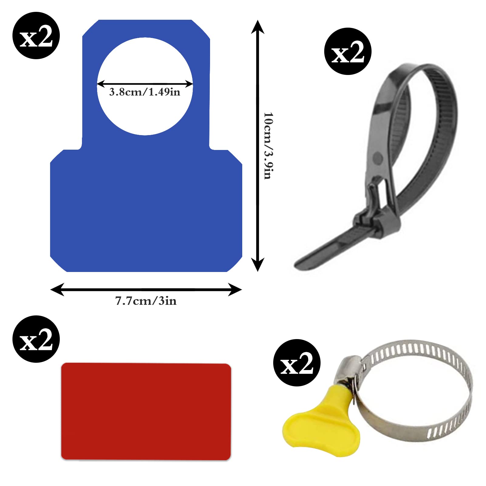 Supports de Tuyau de Piscine Anti-Perforation 30-37 mm Lot de 2 Bleus