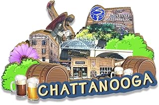 USA Chattanooga Magnet Fridge Magnet Wooden 3D Landmarks Travel Collectible Souvenirs Decoration Handmade