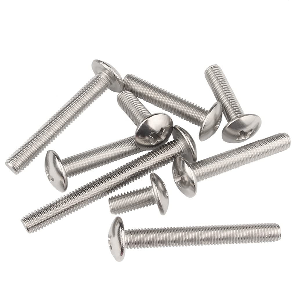 4mm Metric Knobs Screws,Sinyiol 1 Pound About 117pcs M4 x 40mm Long Screws,Length 40mm Phillips Truss Head Machine Screws Bolts for Cabinet Drawer Pull Handle (M4 x 40mm, Weight: 1 lb)