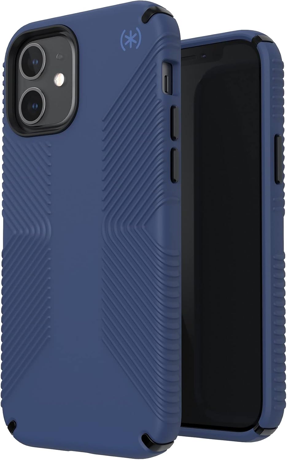 Speck iPhone 12 Case - Drop Protection Fits iPhone 12 Pro & iPhone 12 Phones - Scratch Resistant, Slim Design with Added Grip & Soft Touch Coating - Coastal Blue, Black, Storm Blue Presido2