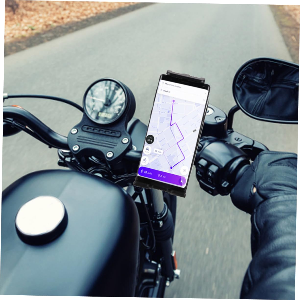 INOOMP Supporto Telefono per Bicicletta Regolabile 22mm in Abs e Gomma