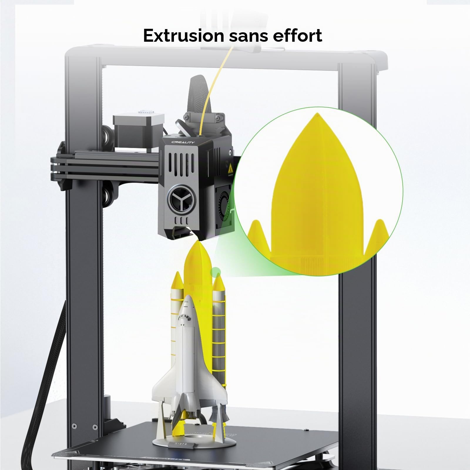 Creality Hyper PETG Filament 1,75 mm, Filament d'imprimante 3D Conçu pour Une Vitesse élevée de 30 à 600 mm/s, 1 kg (2,2 LB)/Bobine de Filament, Précision Dimensionnelle ±0,03mm, Transparent