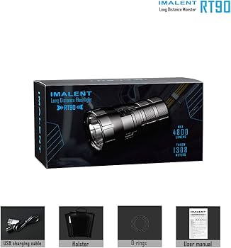 IMALENT イマレント　RT90 美品 IMALENT RT90 Rechargeable LED Flashlight 4800 Lumens Long Beam