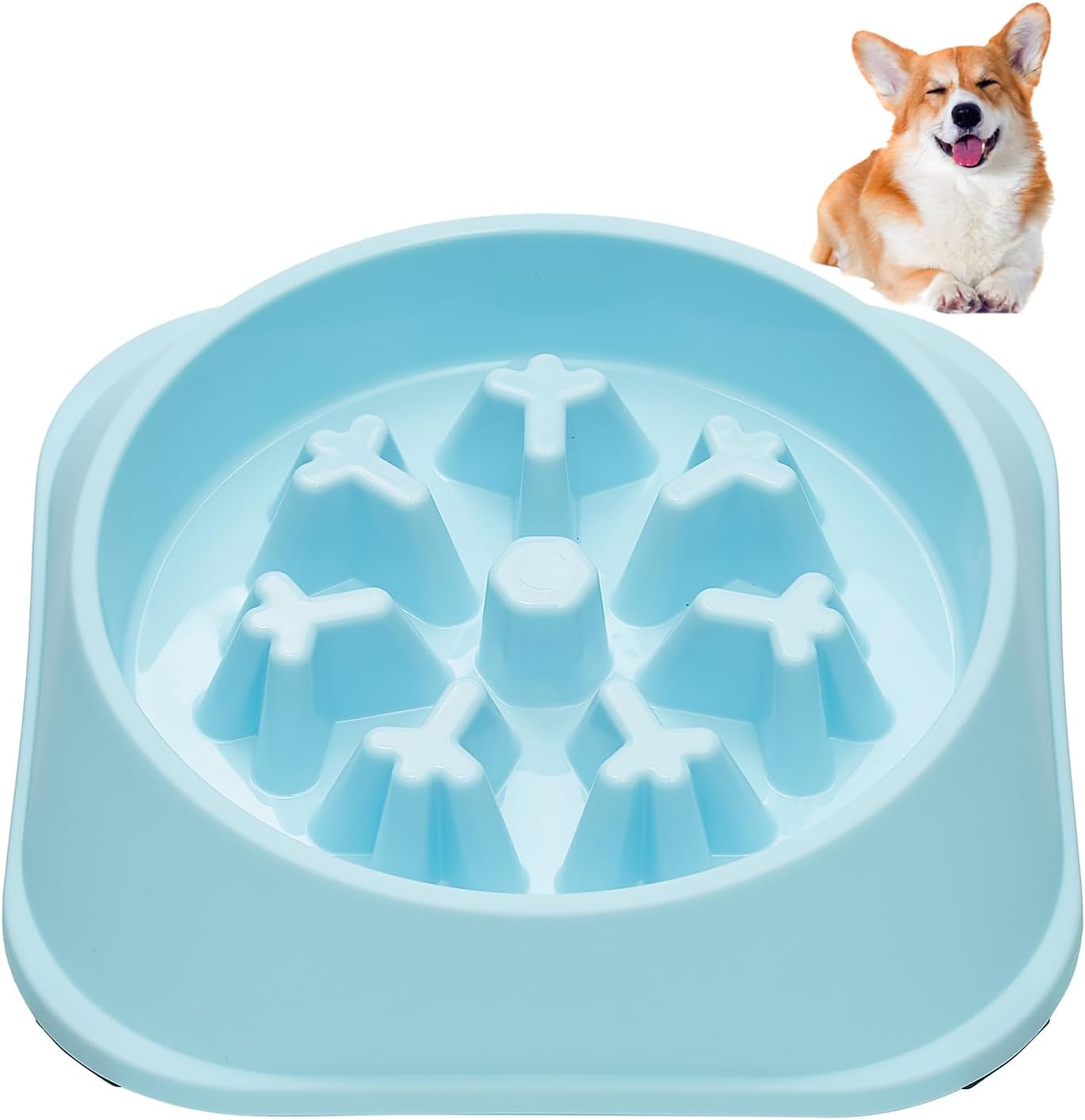 Pawsayes Slow Feeder Dog Bowl Anti-gulping Maze Slower Feeding Dog Food ...
