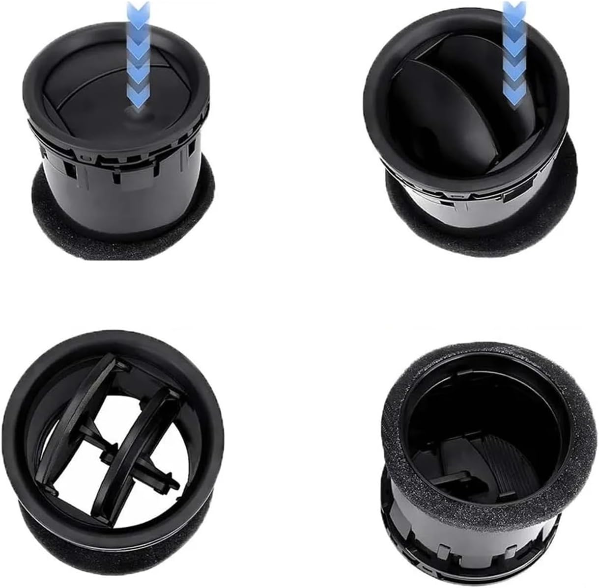 Automotive Air Conditioning Vents Air Conditioning Vent Grille Cover Fit for Ford F150 Fit for Lincoln 2004-2008 Car Accessories 8L3Z-19893-AA 8L3Z-19893-BA Nice-Looking(Chrome)