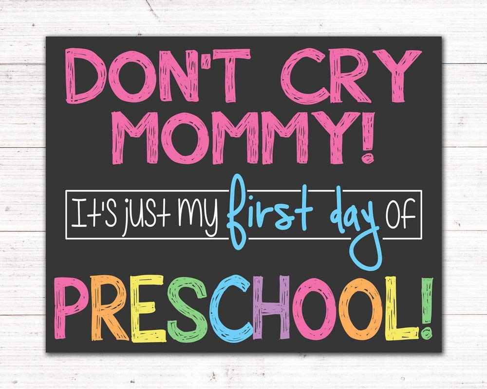 Buy Ke10nce Printable Dont Cry Mommy First Day of School Chalkboard ...