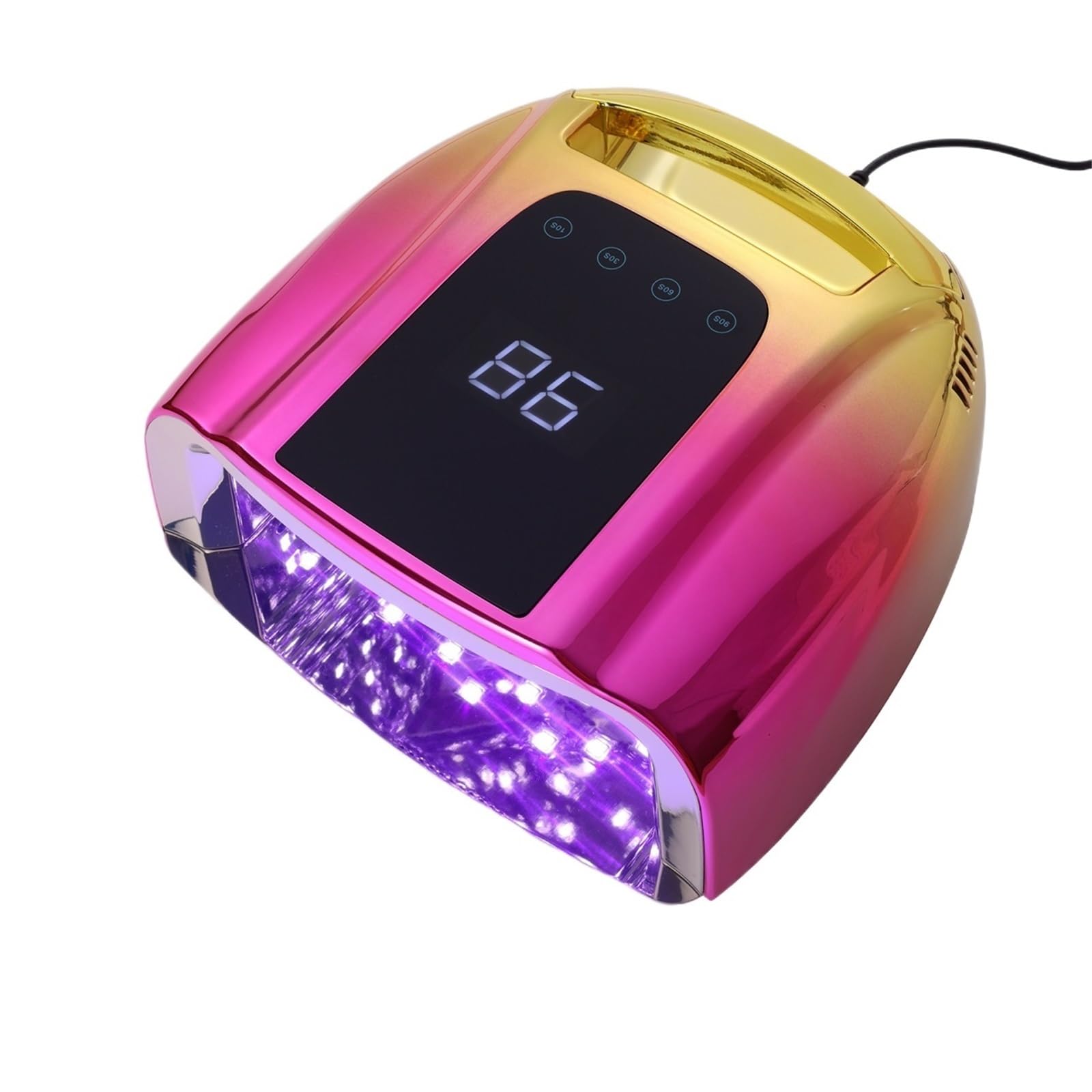 Lampa UV do paznokci, Lampa UV do paznokci 96W, nieakumulatorowa, lampa żelowa LED, lampa do paznokci, 4 timery, automatyczny czujnik, szybkie utwardzanie