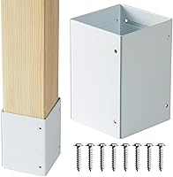 Vista 8 de Protector de poste ajustable de acero inoxidable 304 (rango de 3.3-6 pulgadas), protege buzones, cubierta y vallas de la lluvia y daños al