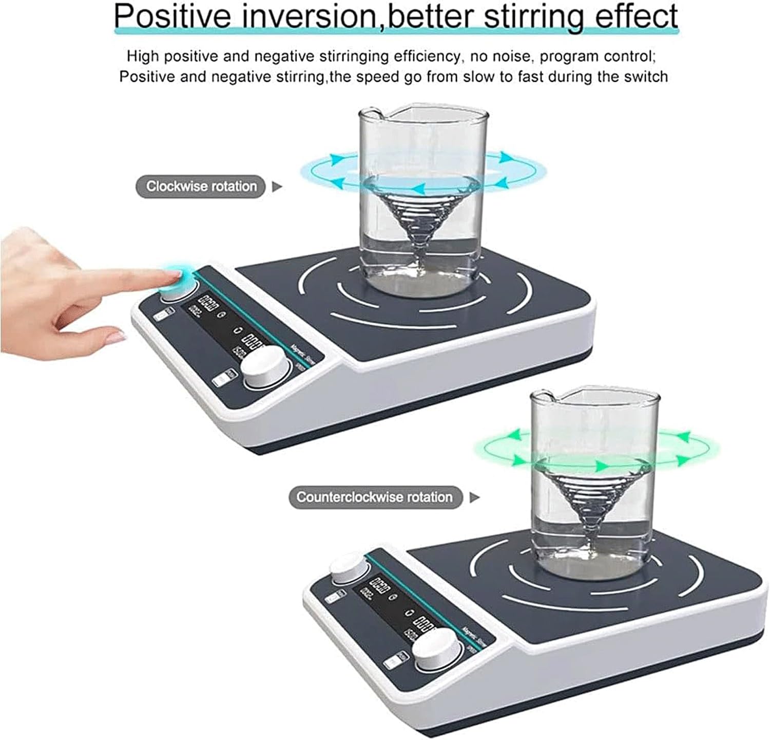 Agitador Magnético De Gran Capacidad De 5L A 50L Con Pantalla Digital Y Velocidad Regulable | Adecuado Para Aplicaciones De Mezcla En Laboratorio E Industria(10L)