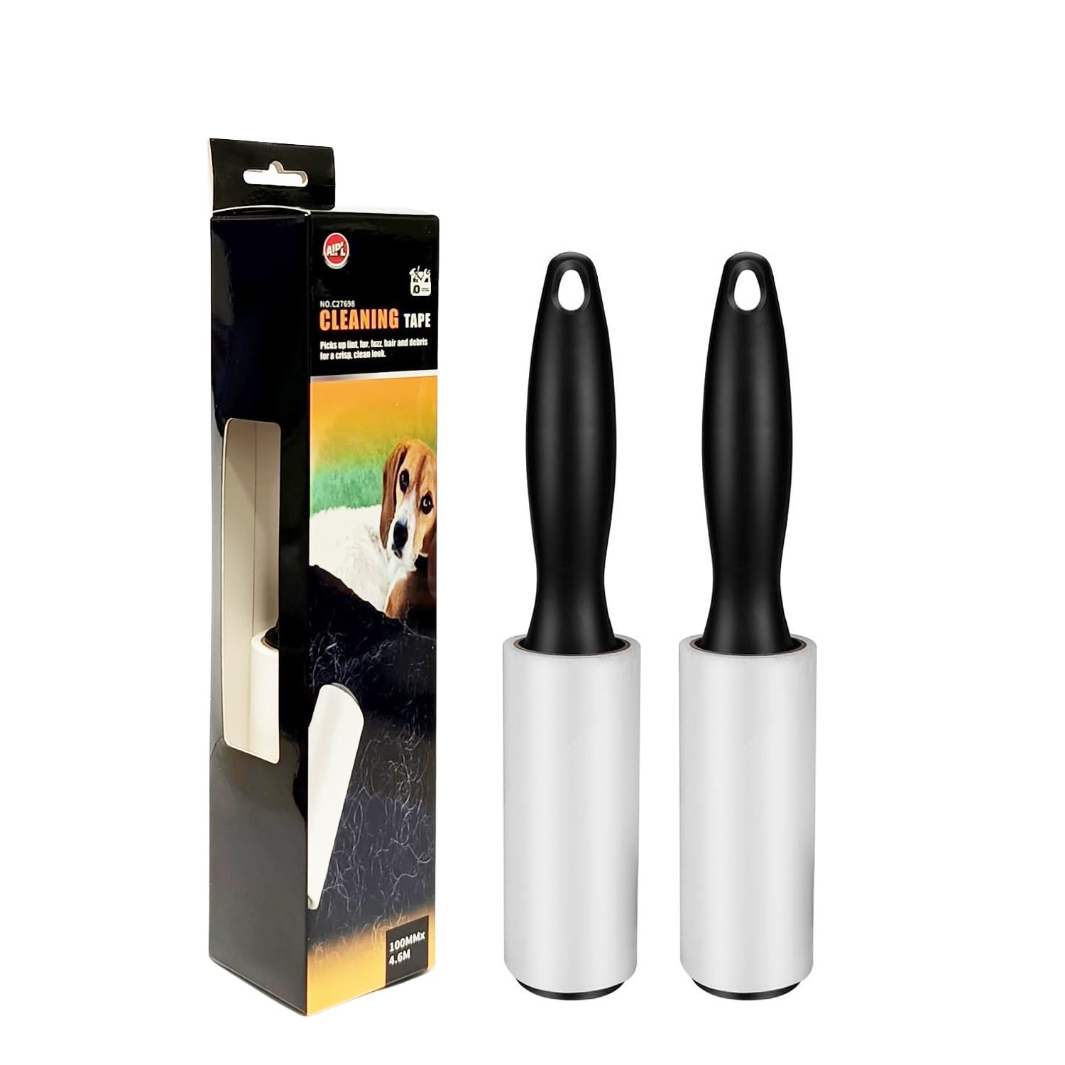 Lint Rollers Tape for Pet Hair, Sticky, Remover for Couch, Clothes Furniture and Carpet. Dog Hair Remover Cat Hair, Animal Fur, Fuzz. 2 Large Lint Rollers-image-19