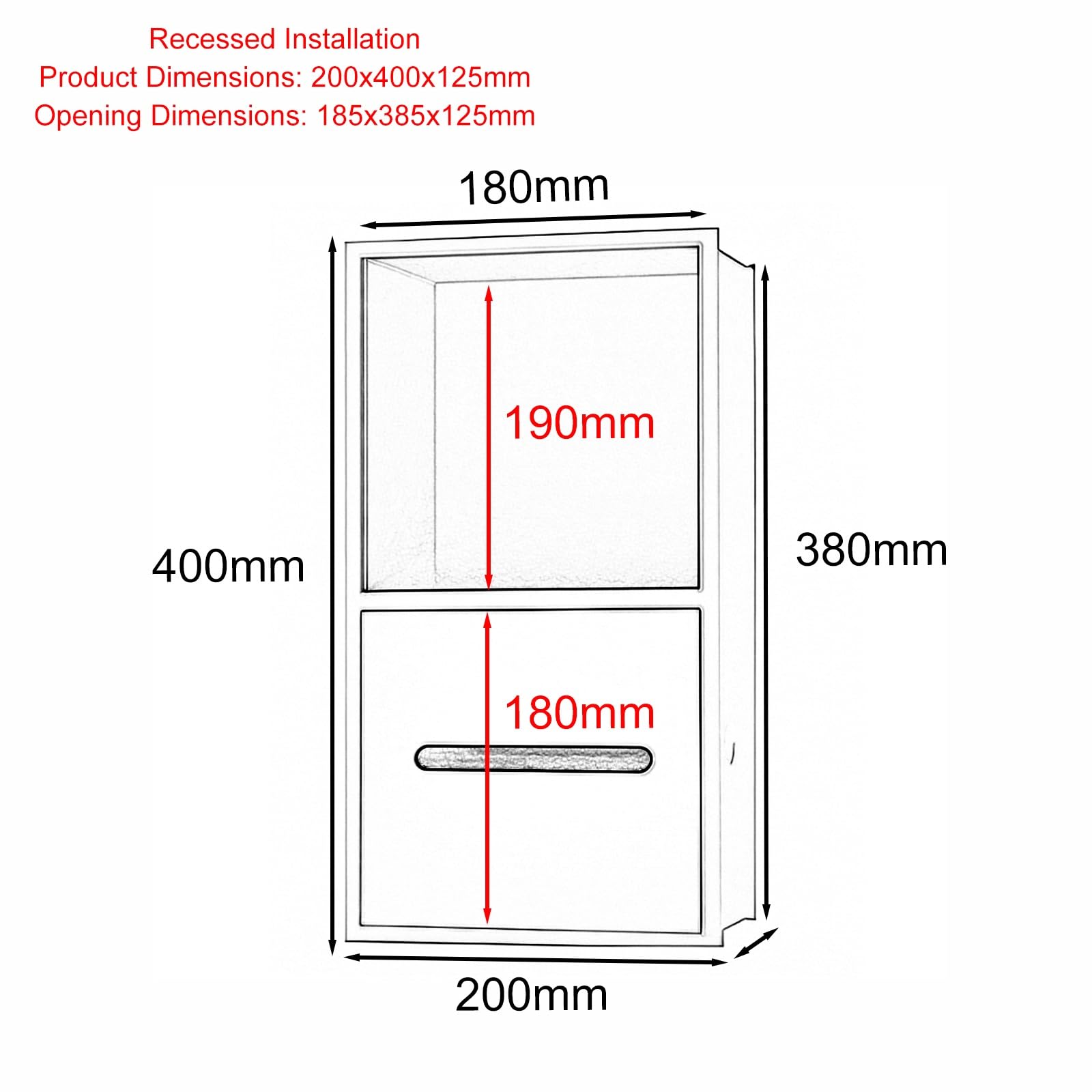 Dispensador de Toallas de Papel Empotrado, Dispensador Papel Secamanos de Acero Inoxidable 304 con Plataforma de Almacenamiento para Uso Comercial y Doméstico(Gray)