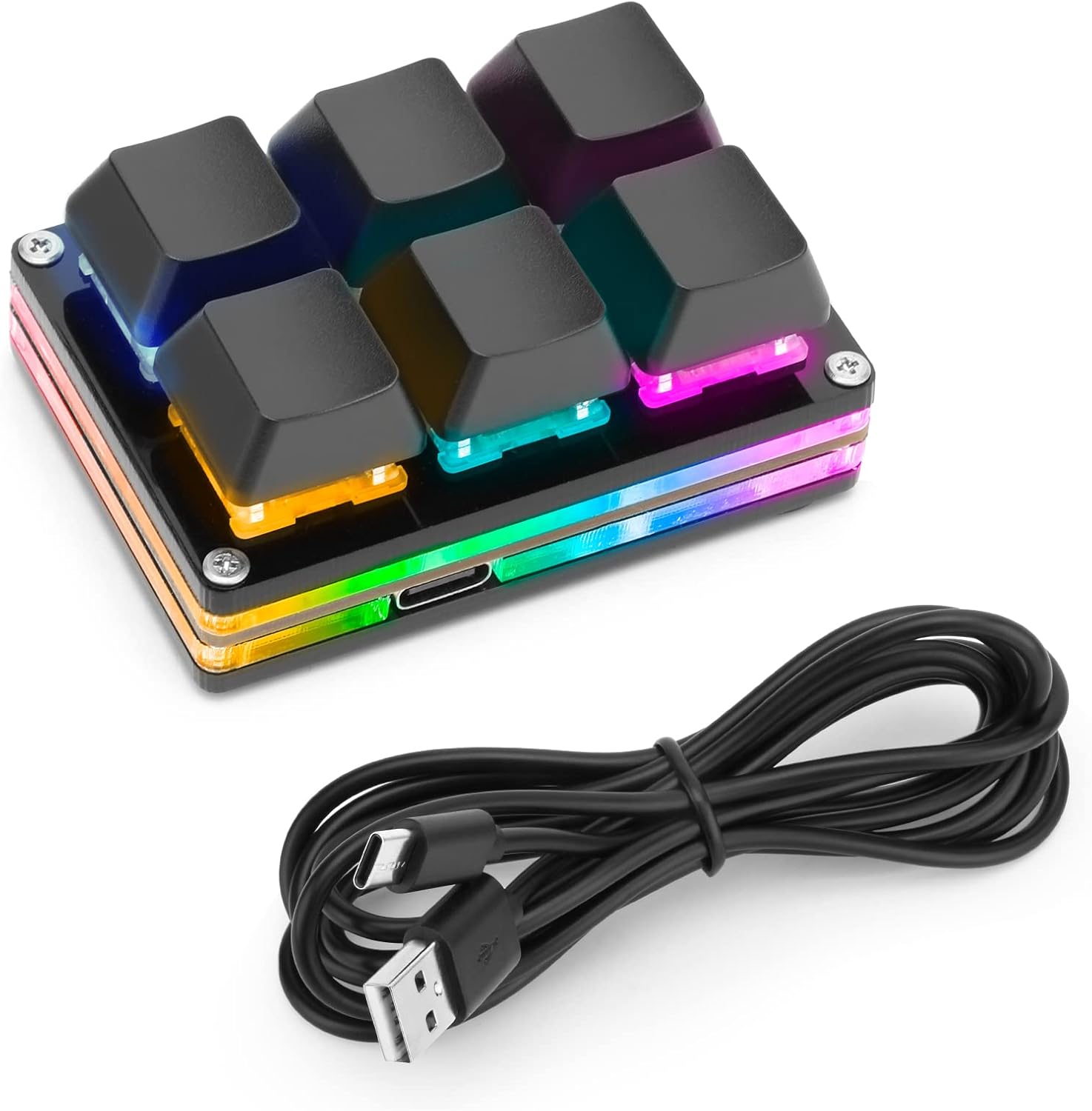 Ecarke Black OSU Keypad 6 Key Gaming Keyboard, USB Mini 6 Key Keypad