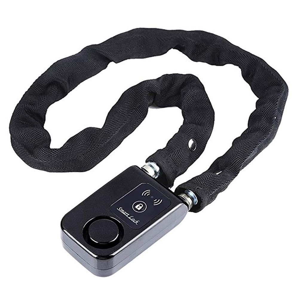 Keyless Chain Lock Bluetooth Bike/Motorcycle Gate/zamek do drzwi, alarm antykradzieżowy, 110 DB, aplikacja na telefon, kontrolowana, czarna