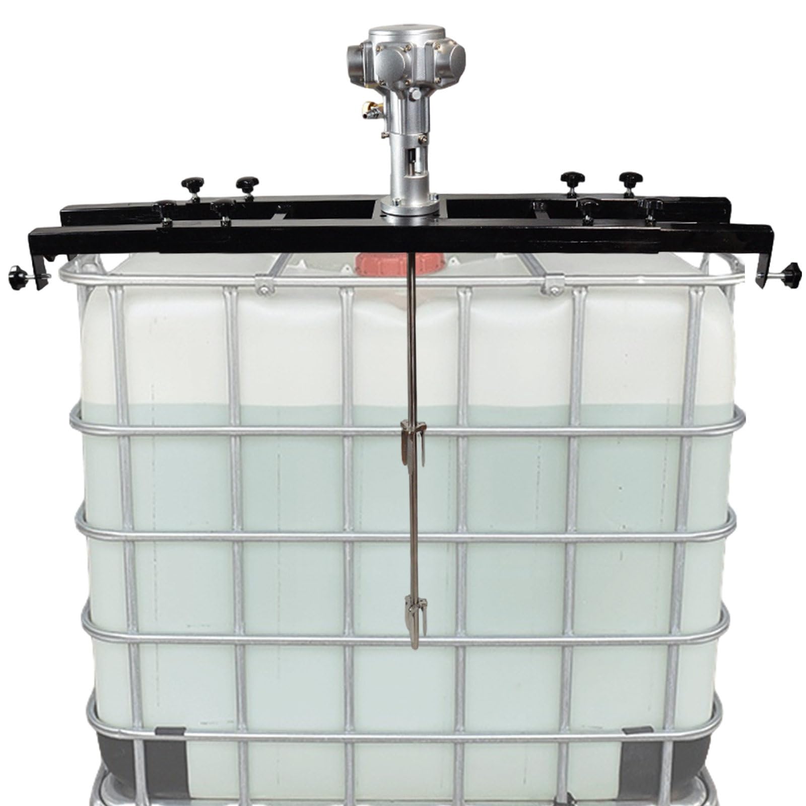 Electric Tank Mixer Machine, IBC Paint Mixer Tank Mixing Machine, Commercial 1 Ton Paint Stirring Machine, Speed 0-1800rpm, 3/4HP Paint Mixing Equipment, for Ink Dissolver Agitator