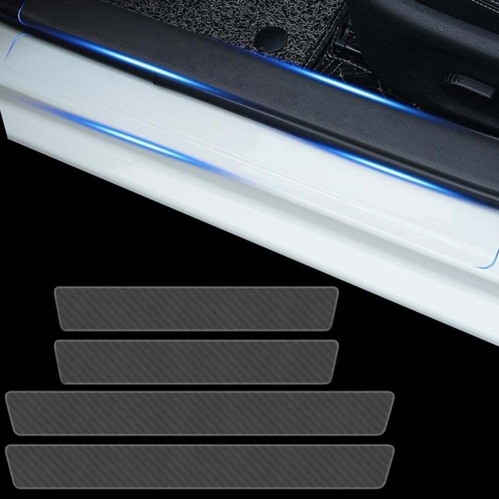 YDSTNiu 4Pcs Car Door Sill Protector Scuff Plate for Jeep Renegade 2014-2023, Interior Door Entry Guard Edge Trim Welcome Pedal Cover Scratch Protector,B
