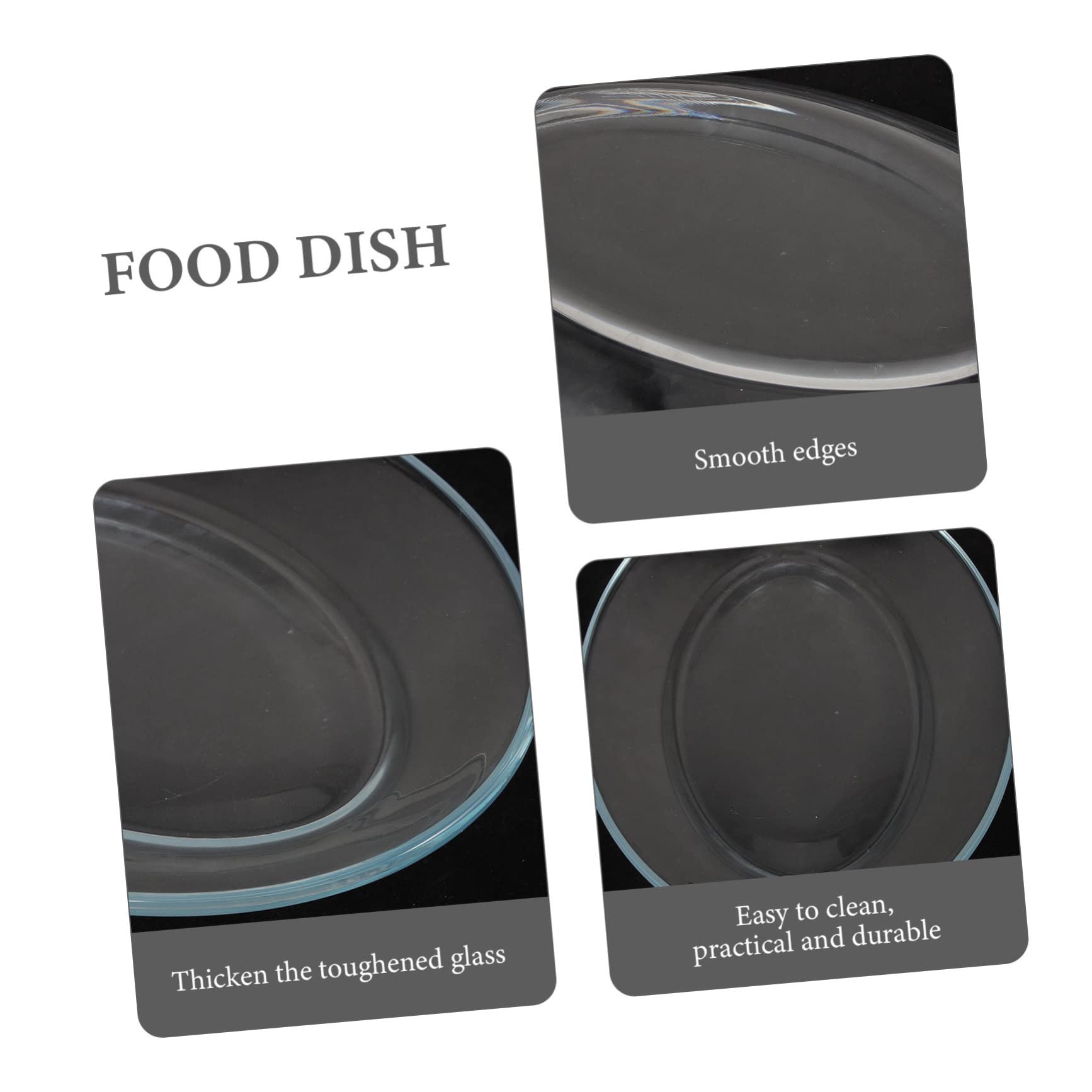 Zerodeko Plato de Pescado de Cristal Templado Transparente Grande Ovalado | Apto para Microondas, Horno y Lámpara de Calor, Uso en Hogar y Restaurante
