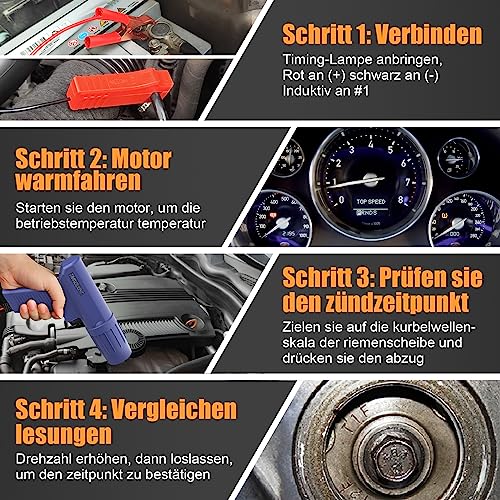 【Pro】Zündlichtpistole Stroboskoplampe Zündzeitpunkt Licht OBDMONSTER 12V Blitzlampe Zündzeitpunktpistole Zündpistole Zündeinstellampe Blitzpistole Zündlicht Pistole für Auto, Motorrad, Marine