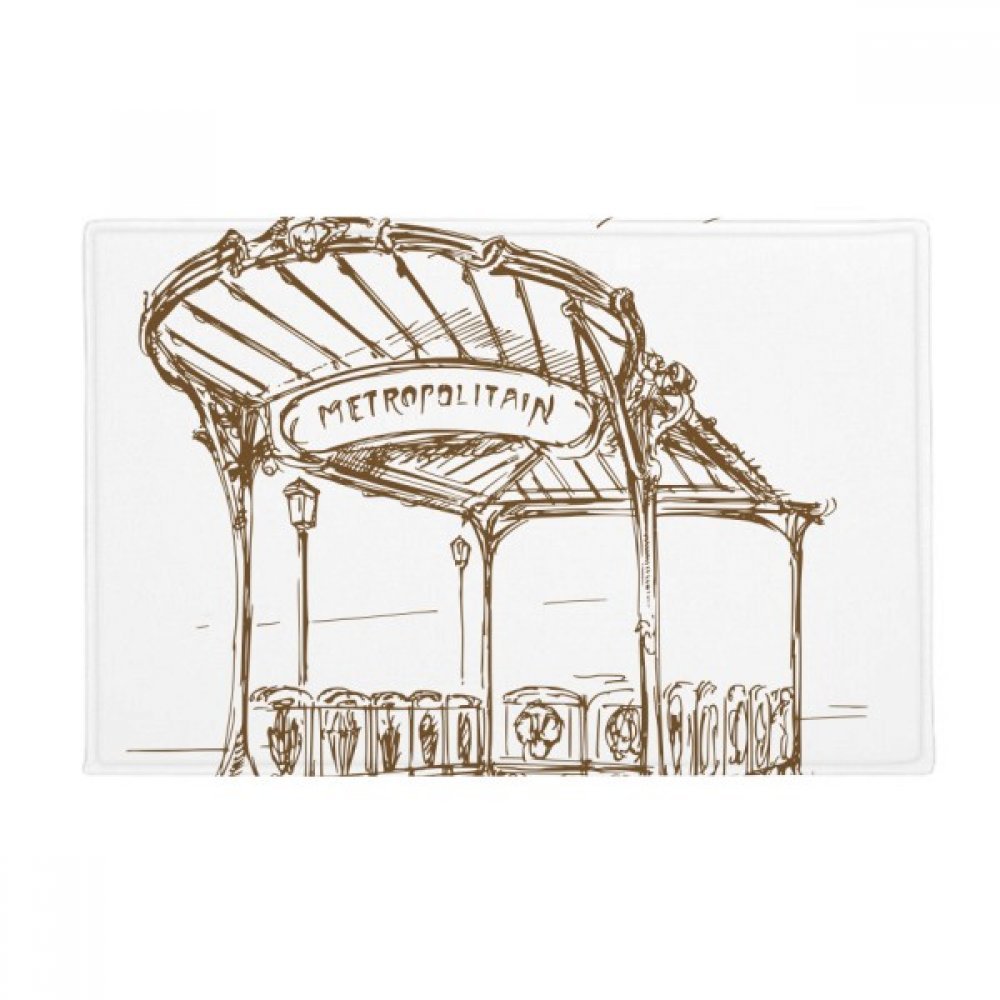 Tapis de sol Paris Metropolitain antidérapant 40x60cm pour entrée cuisine et bain