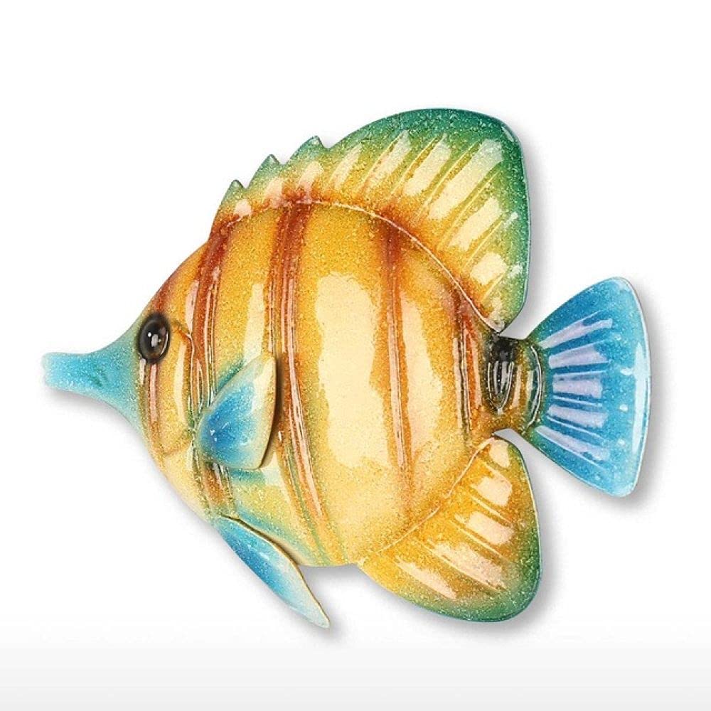 Pesce Wall Hanging Wall Decor Creative Ornament Craft Wall Art Marine Life adesivi murali per camerette decorative,Nero
