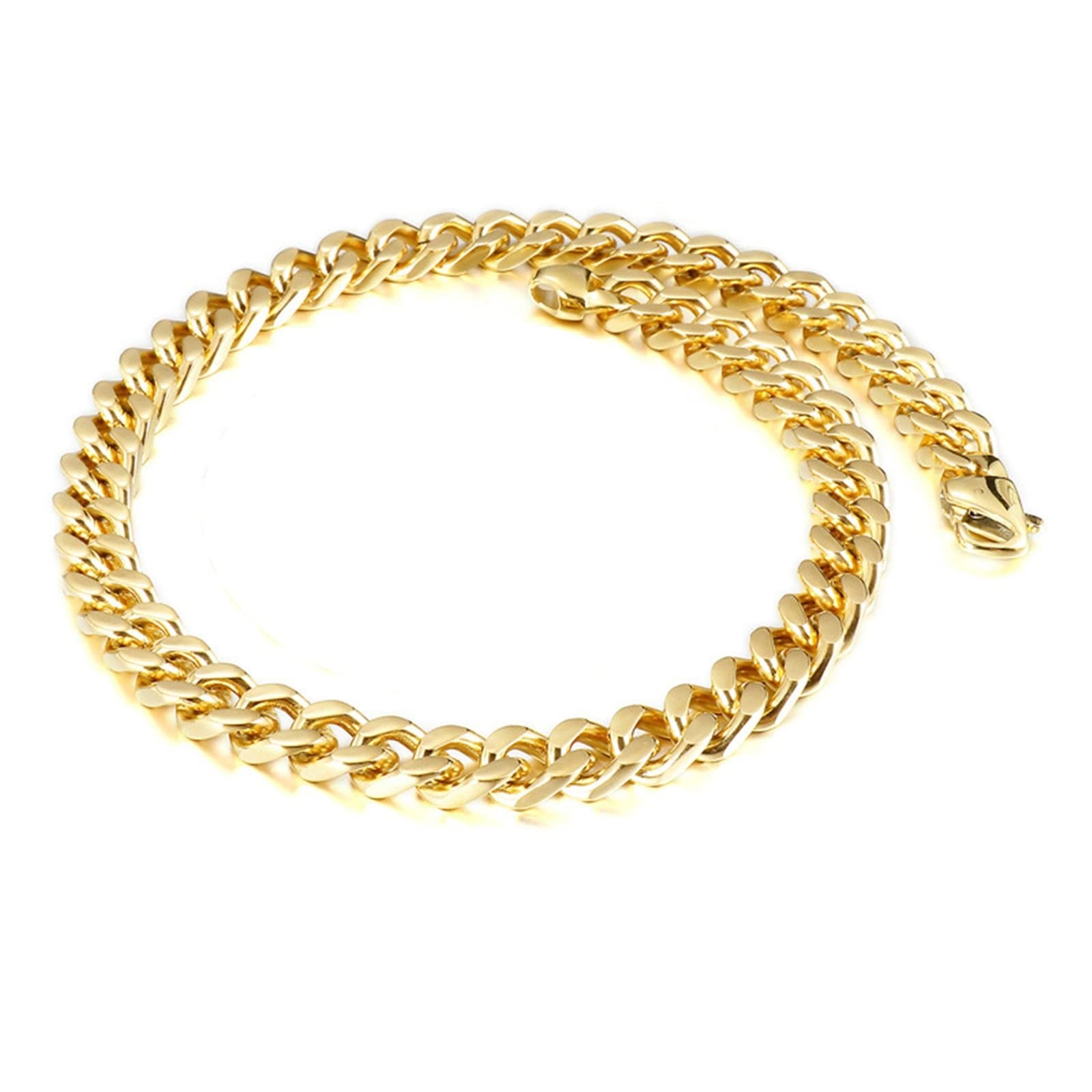 18-30 Zoll Männer Kette 12mm, Edelstahl Gold/Silber/Schwarz Hip Hop-Kettenkettenkette Halskette