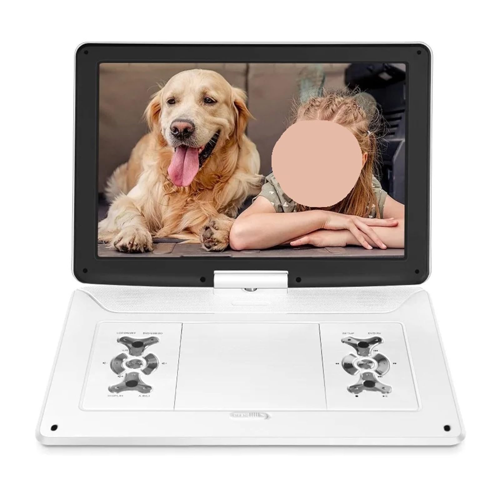 Lettore Dvd Portatile con Lettore Dvd HD in Inglese, Grande Schermo, Lettore CD
