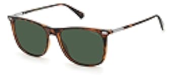 Sunglasses Men's PLD 2109/S Rectangular Sunglasses, Havana/Polarized Green, 55mm,17mm