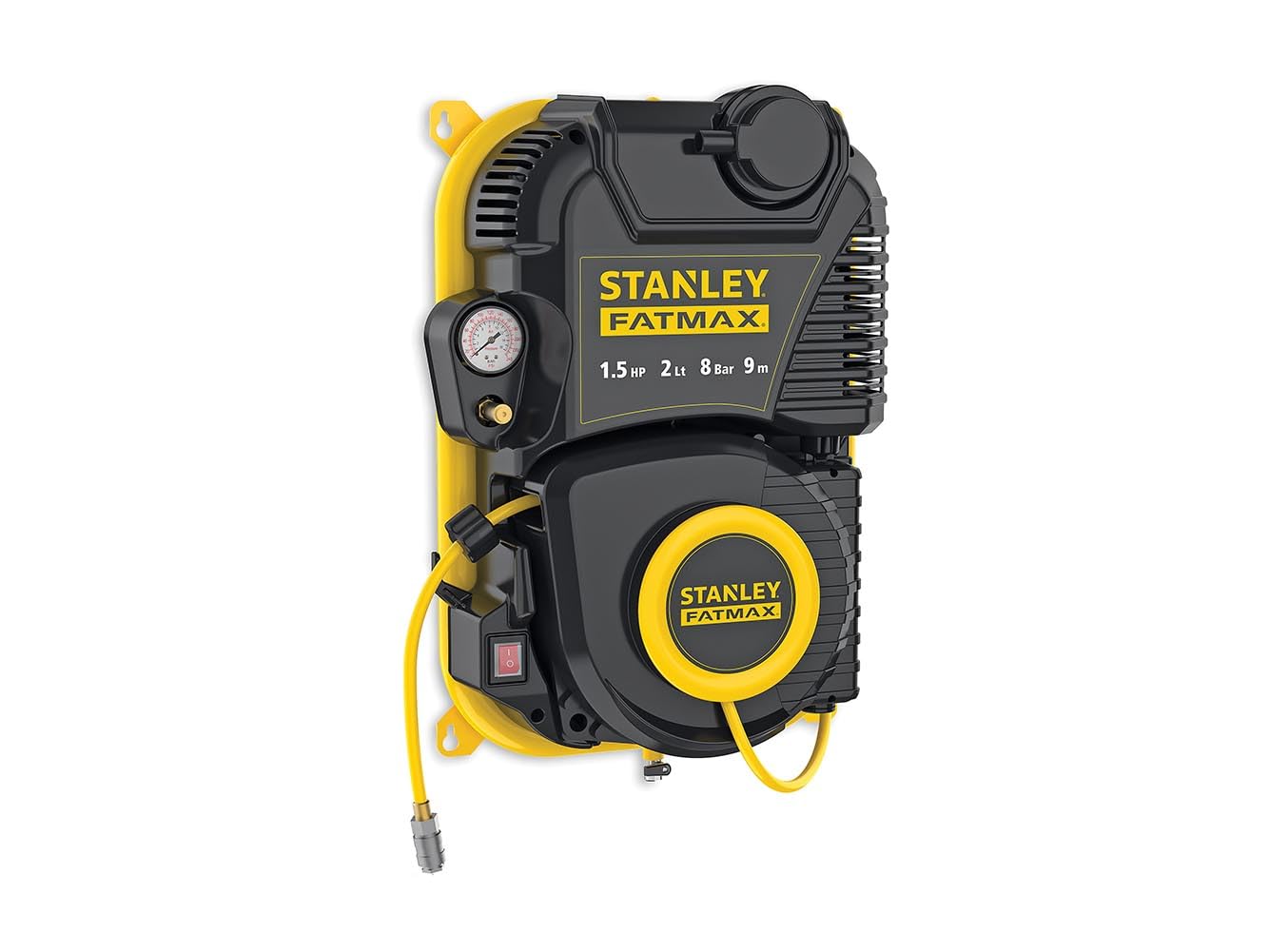 STANLEY Fatmax Walltech Pro Wall Compressor with Tank 2L, Black/Yellow