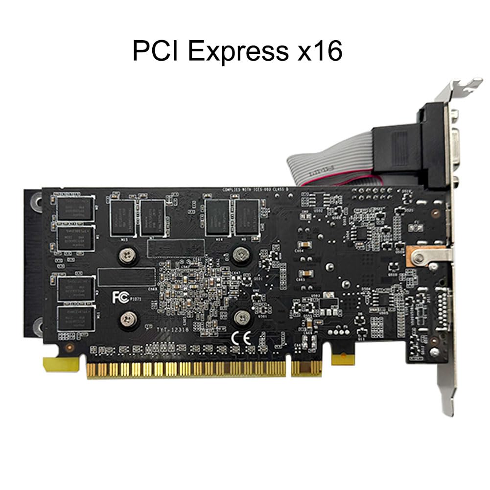 QTHREE GT 730 Grafikkarte, 4GB DDR3 128 Bits, Dual HDMI, VGA, Low Profile, Computer GPU, Desktop Graphics Card for PC, DirectX 11