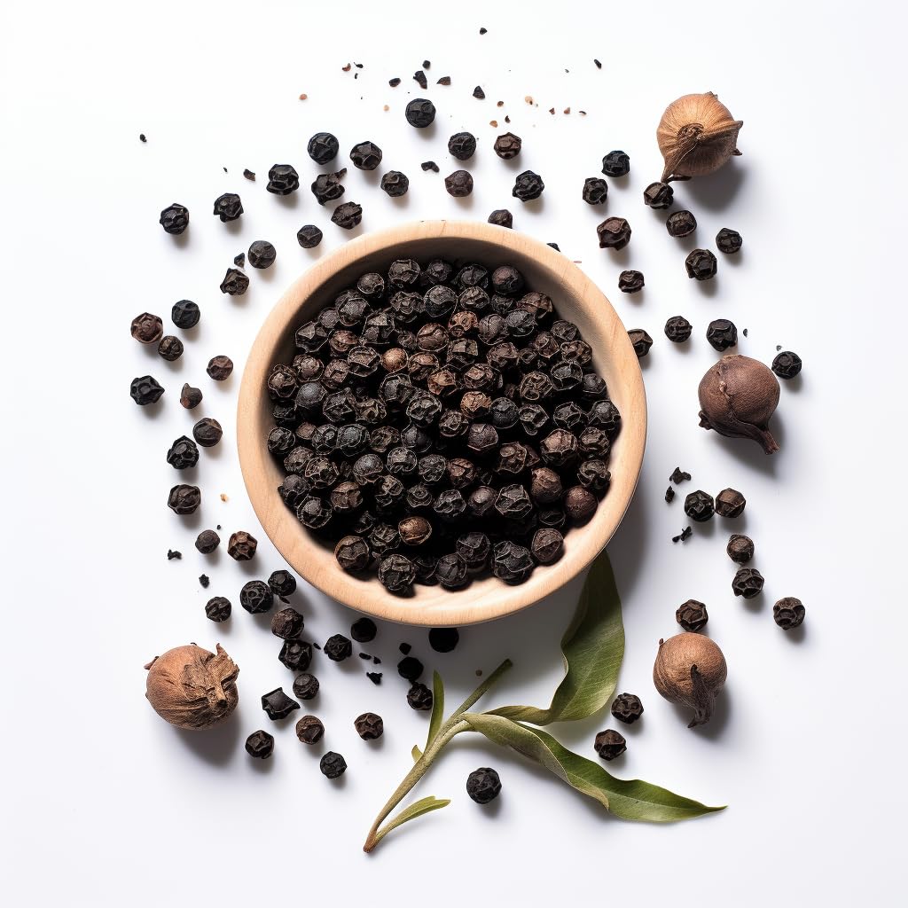 Poivre de Kampot IGP Noir en Grains – 100 g – Poivre Premium du Cambodge – Arôme Intense – Idéal Moulin, Viandes, Poissons et Sauces