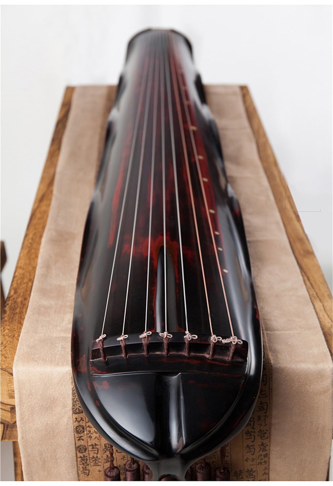 Guqin Cytra chińska, stare drewno cedrowe, instrument dla początkujących w kształcie liścia bananowca